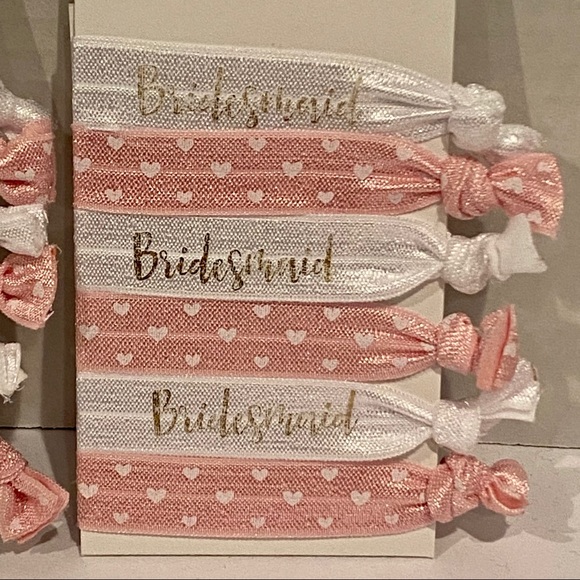 Lot of 3 Packs of Hair Ties Pink/White - 18pcs - Picture 6 of 9